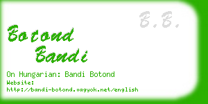 botond bandi business card